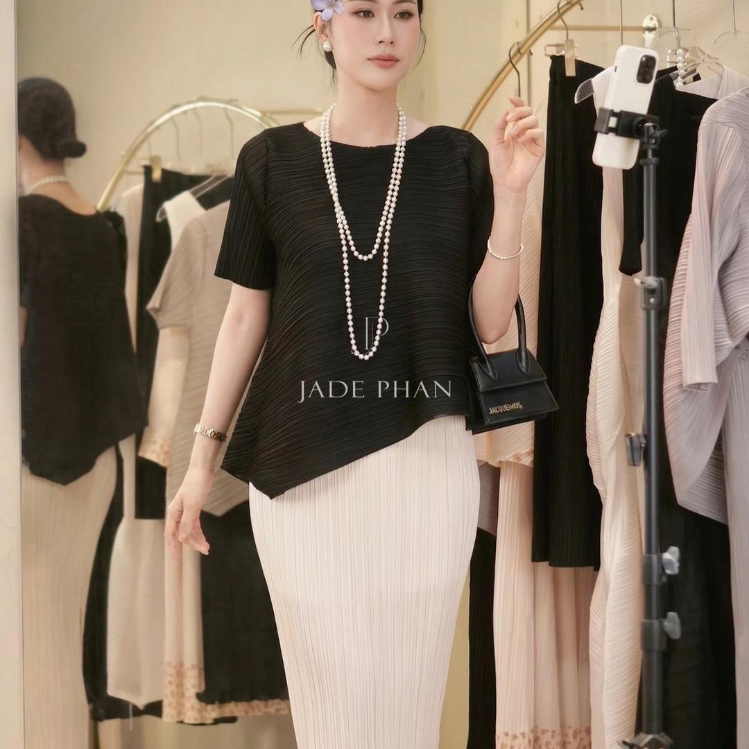 Set gồm áo và chân váymix màu, bộ áo và chân váy midi nữ thanh lịch nhiều màu Jennie Holly — ảnh 13