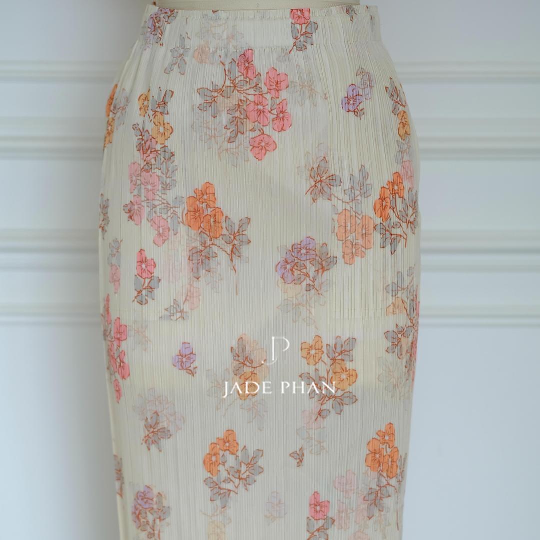 Chân váy Holly xẻ sau [JADEPHAN] in họa tiết — ảnh 3