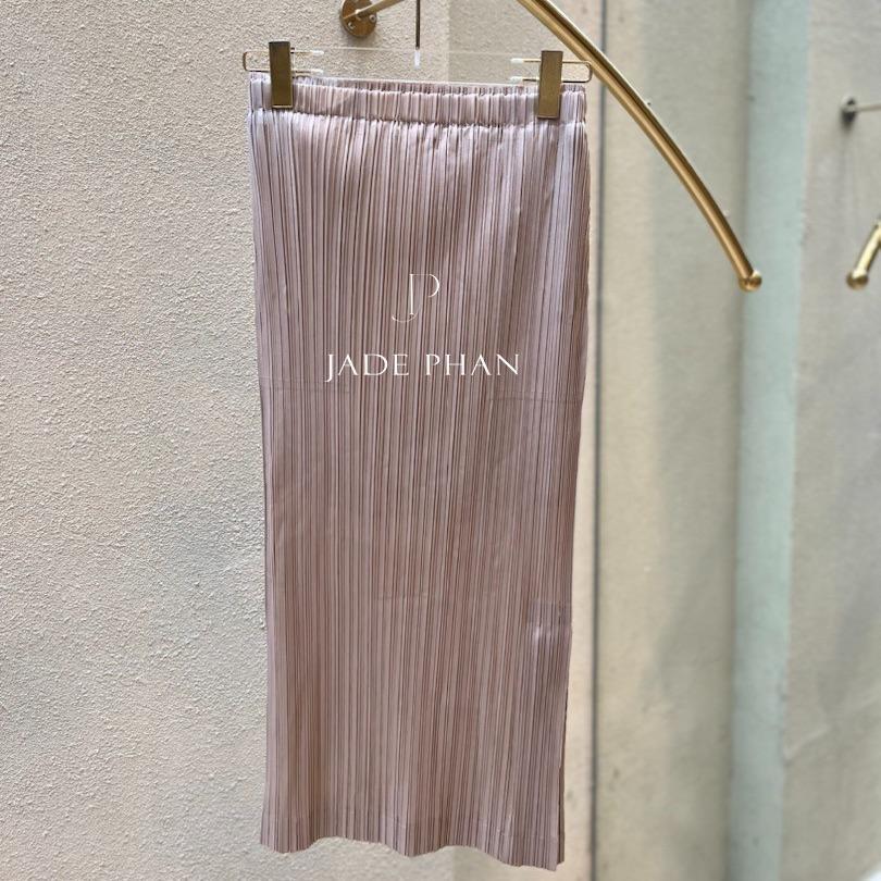 Chân váy Audora XẺ CẠNH xếp ly nữ ống suông, chân váy midi nữ dập ly cao cấp không nhăn nhiều màu 76cm — ảnh 12
