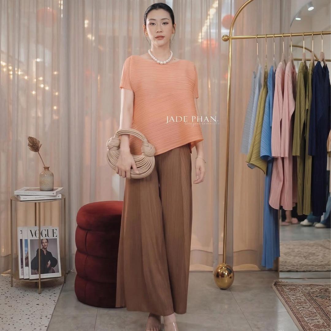 Set gồm áo và quần, bộ quần áo xếp ly cao cấp sang trọng chuẩn form Katle Gerda — ảnh 11