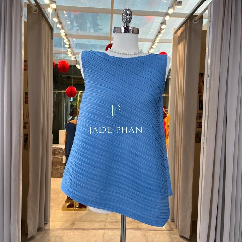 Áo Léa dập ly cao cấp JADEPHAN xếp ly lò xo nhiều màu — ảnh 14