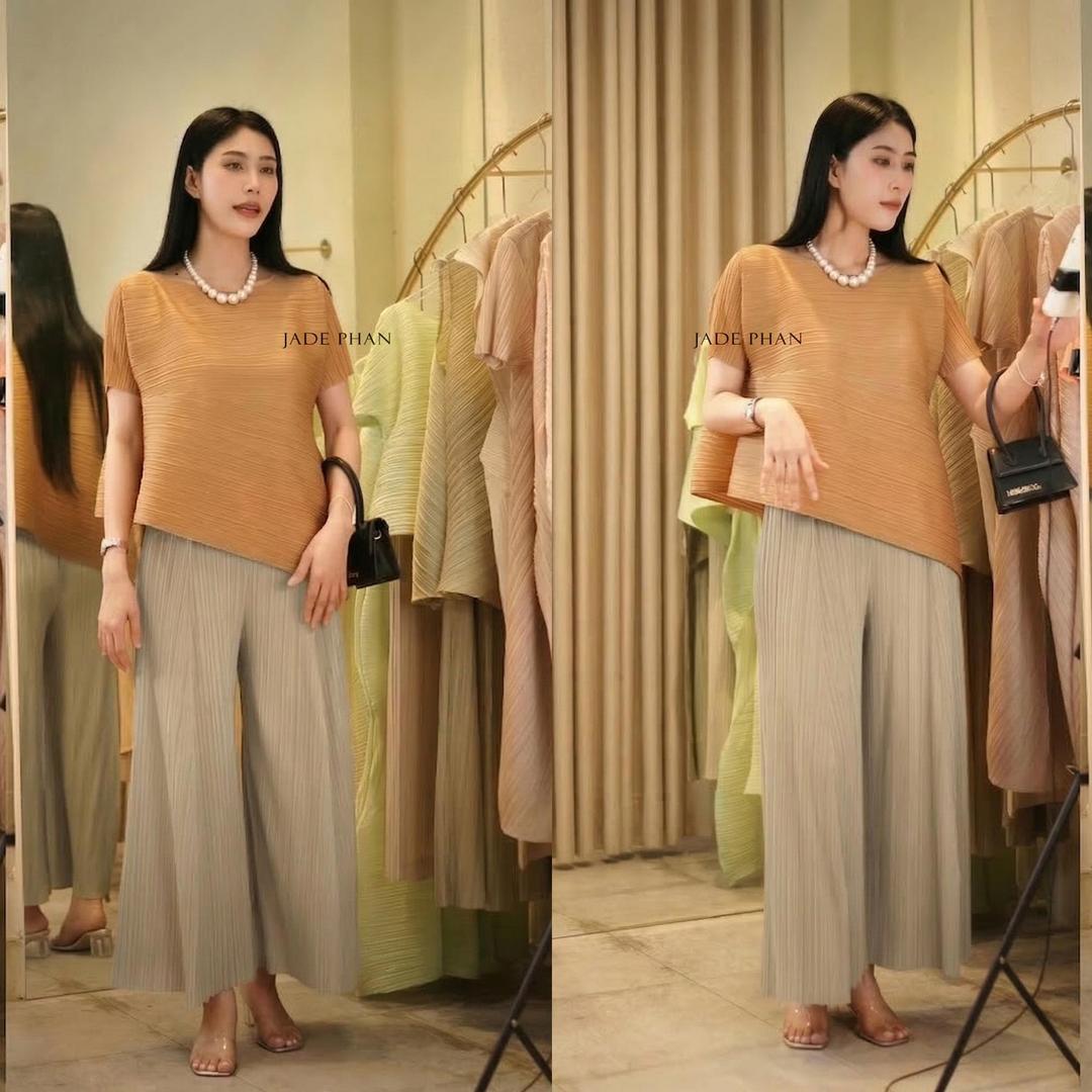 Set gồm áo và quần, bộ quần áo xếp ly cao cấp sang trọng chuẩn form Katle Gerda — ảnh 8