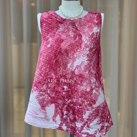 Áo Léa dập ly cao cấp JADEPHAN xếp ly lò xo nhiều màu — ảnh 24