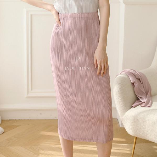 Chân váy Audora XẺ CẠNH xếp ly nữ ống suông, chân váy midi nữ dập ly cao cấp không nhăn nhiều màu 76cm — ảnh 3