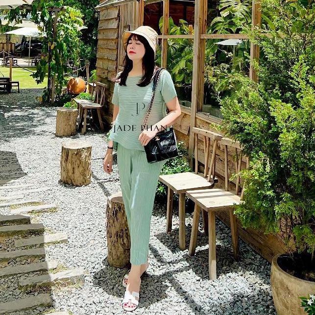 Set gồm áo và quần, bộ quần áo dập ly cao cấp không nhăn phong cách cá tính Katle Daisy — ảnh 7