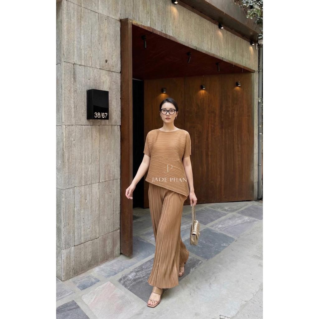 Set gồm áo và quần, bộ quần áo xếp ly cao cấp sang trọng chuẩn form Katle Gerda — ảnh 6