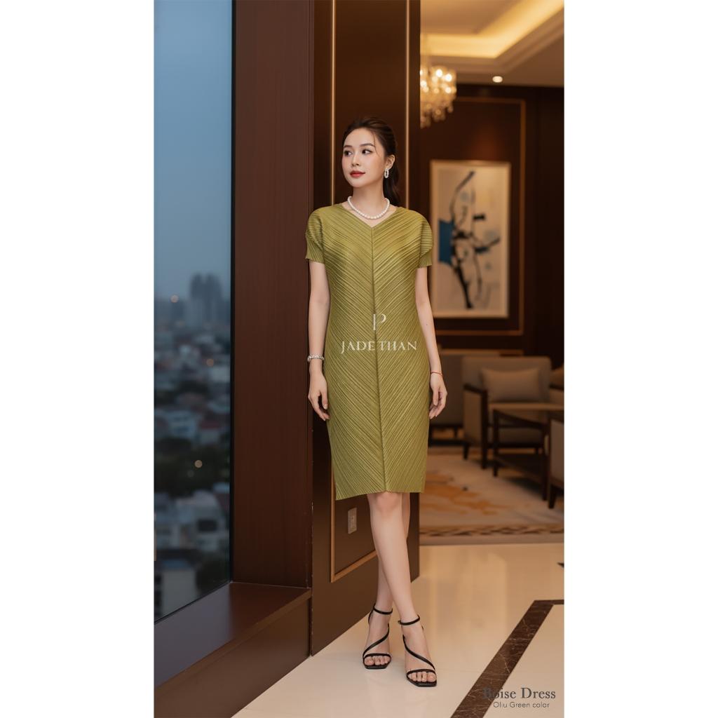 Váy Boise dập ly cao cấp JADEPHAN xếp ly lò xo — ảnh 17