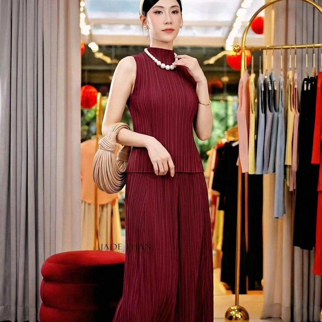 Set gồm áo và chân váy, bộ áo cổ lọ và chân váy xòe chữ A thanh lịch nhiều màu Onni Yuuka