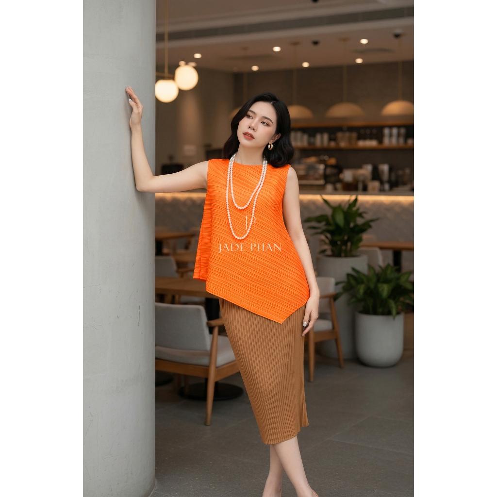 Set gồm áo và chân váy, bộ áo và chân váy midi chuẩn form thanh lịch nhiều màu Léa Holly — ảnh 2