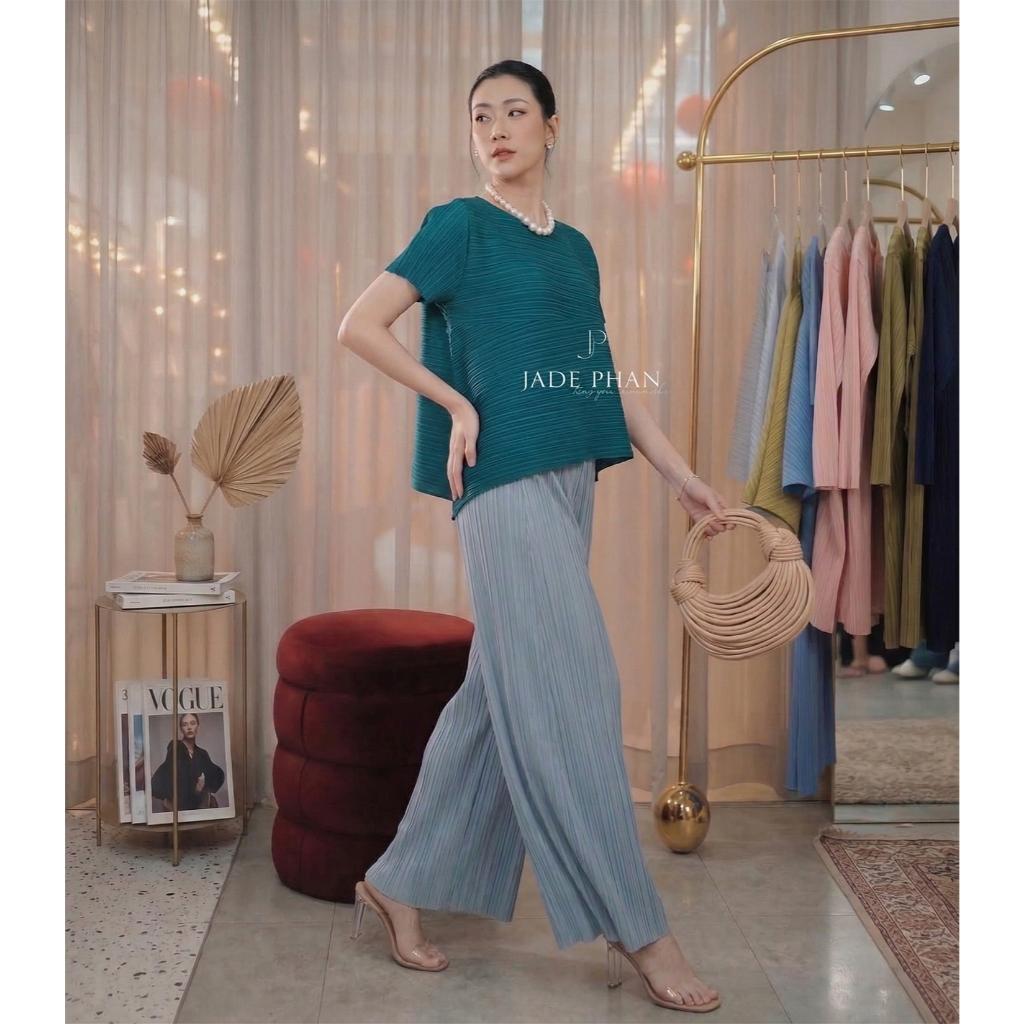 Set gồm áo và quần, bộ quần áo xếp ly cao cấp sang trọng chuẩn form Katle Gerda — ảnh 11