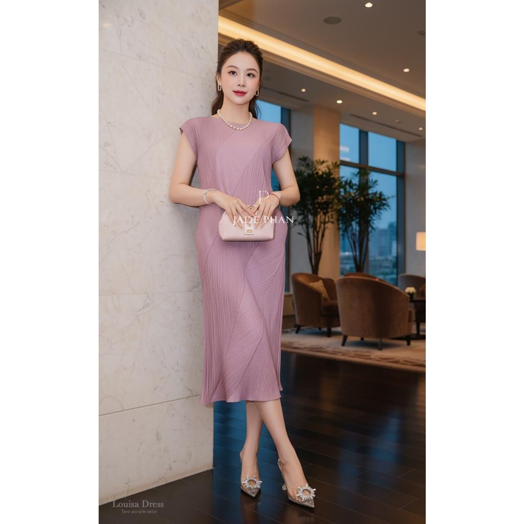 Váy Louisa dập ly cao cấp JADEPHAN freesize nhiều màu — ảnh 2