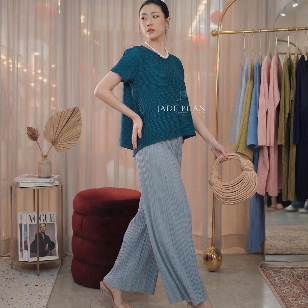 Set gồm áo và quần, bộ quần áo xếp ly cao cấp sang trọng chuẩn form Katle Gerda — ảnh 14
