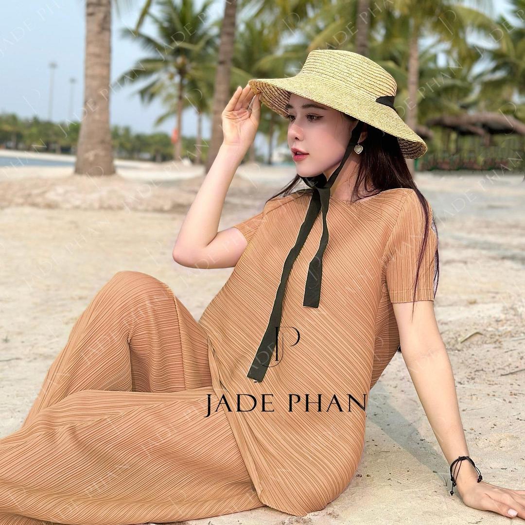 Set gồm áo và quầnđồng màu dập ly cao cấp, bộ quần áo freesize chuẩn form thanh lịch nhiều màu Jennie Gerda — ảnh 11