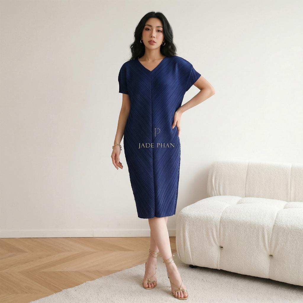 Váy Boise dập ly cao cấp JADEPHAN xếp ly lò xo — ảnh 16