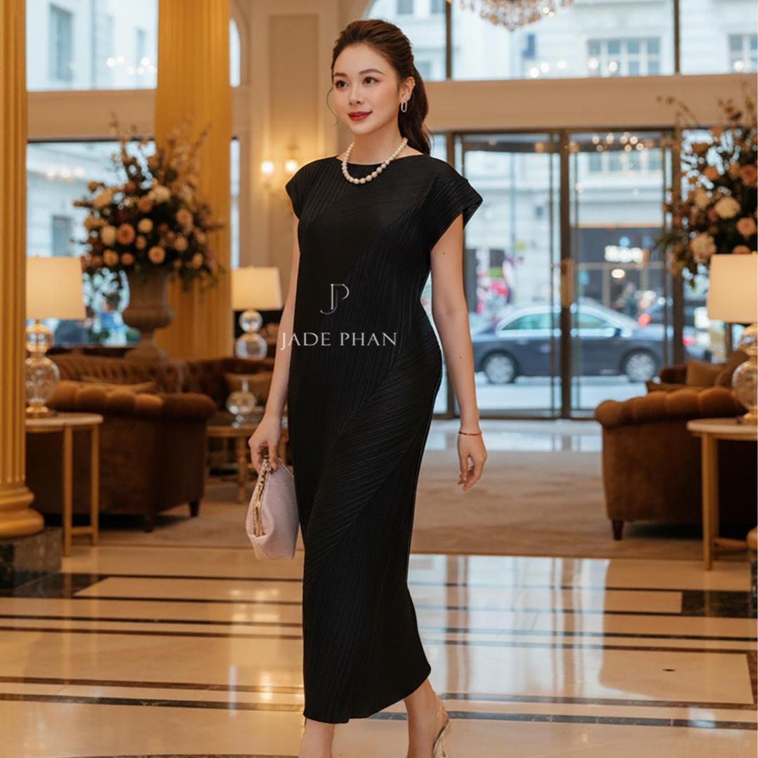 Váy Louisa dập ly cao cấp JADEPHAN freesize nhiều màu — ảnh 4