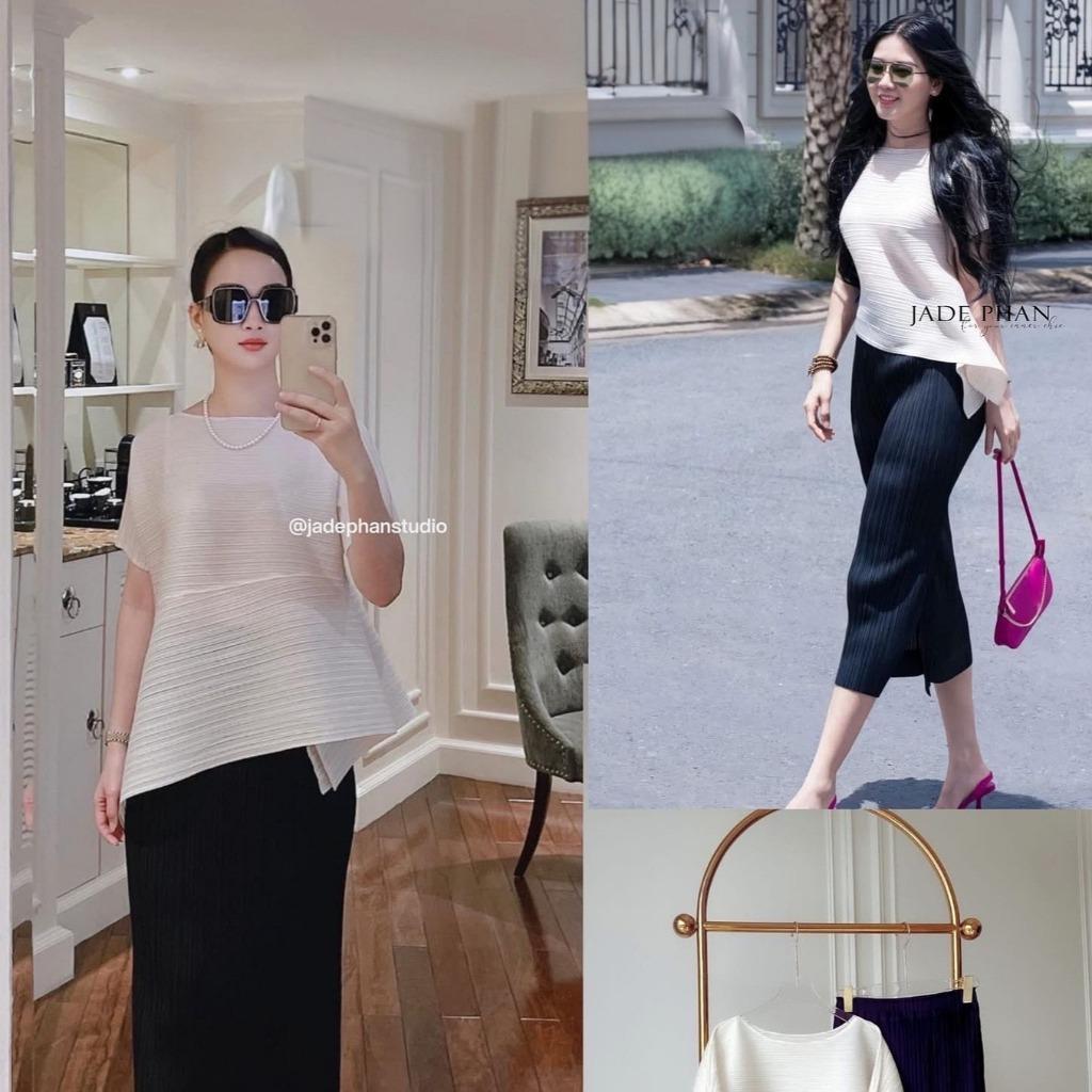 Set áo nhiều màu và chân váy ĐenKatle Holly xếp ly, bộ áo và chân váy bút chì — ảnh 7