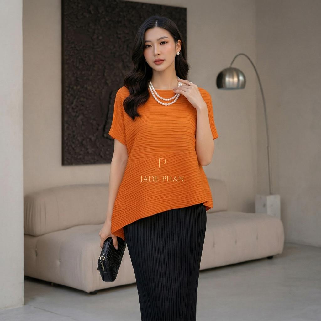 Set gồm áo và chân váyKatle Holly xếp ly, bộ áo và chân váy cao cấp nhiều màu — ảnh 15