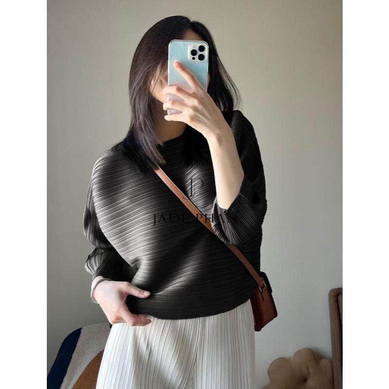 Áo Emma dập ly cao cấp JADEPHAN xếp ly lò xo