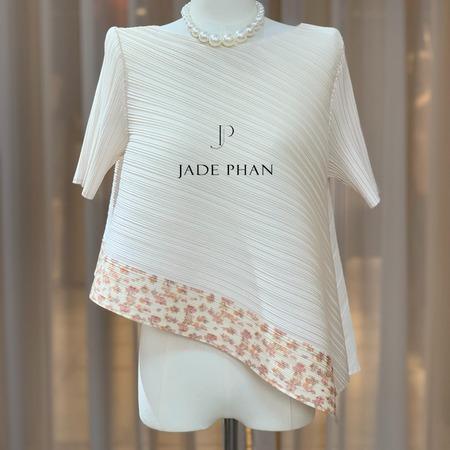 Áo Jennie Họa tiết hoa dập ly cao cấp