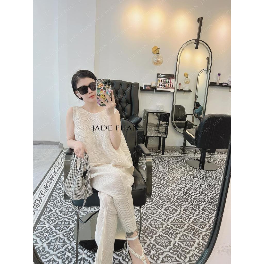 Set gồm áo và quầndập ly cao cấp, bộ quần áo xếp ly chuẩn form thanh lịch Lea Daisy
