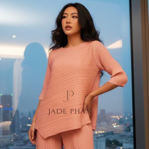Áo Gerda dập ly cao cấp JADEPHAN thanh lịch nhiều màu